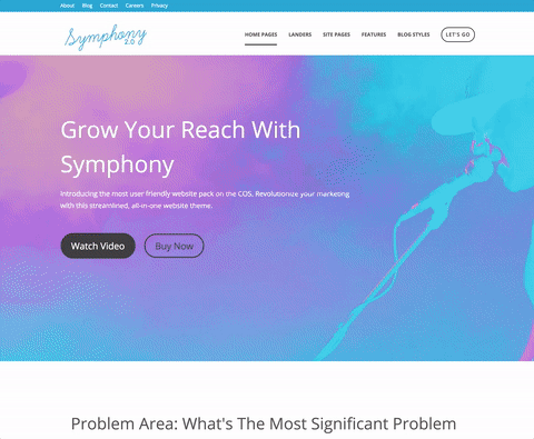 Symphony in hubspot template marketplace
