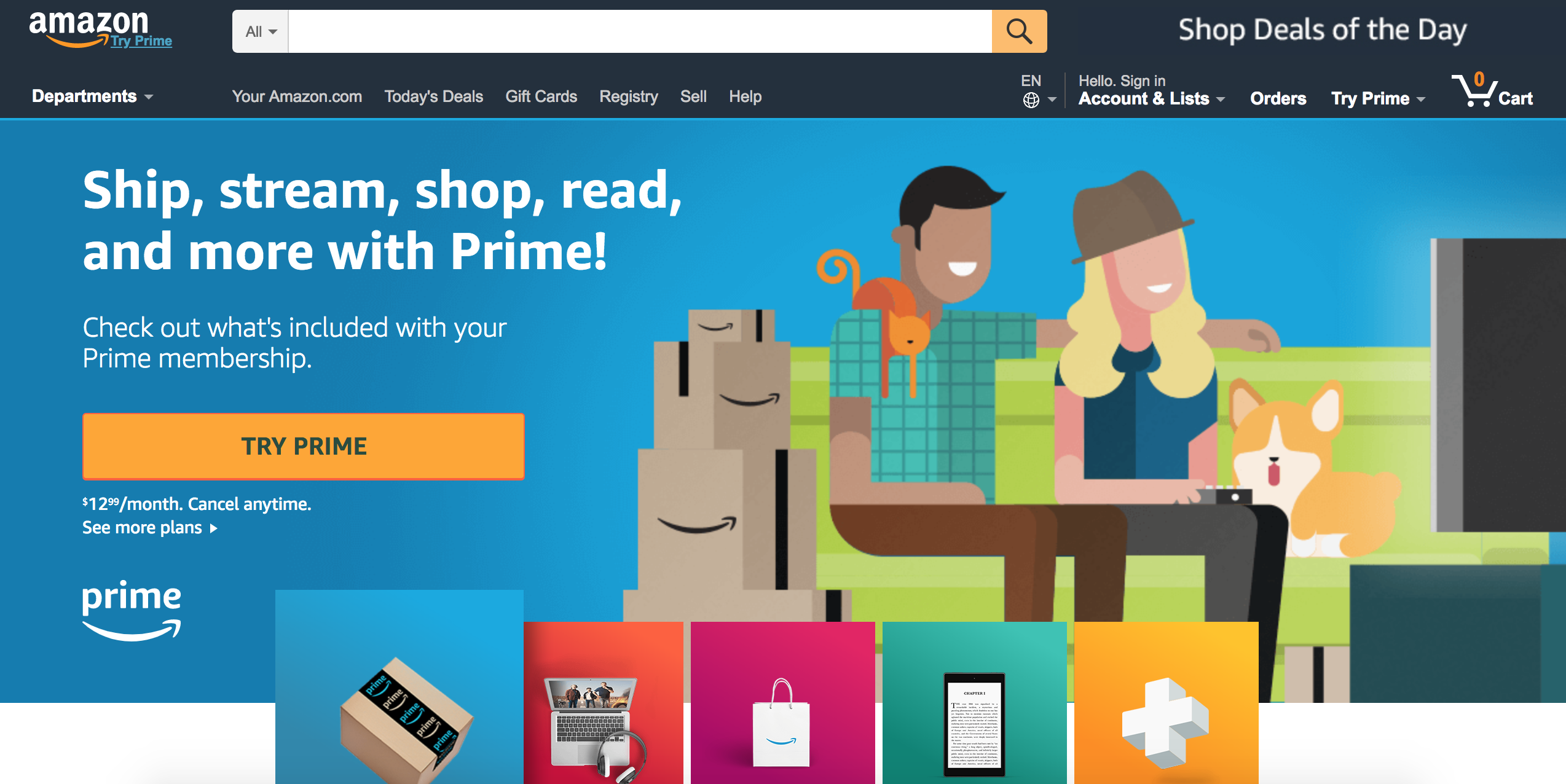 amazon prime saas marketing example