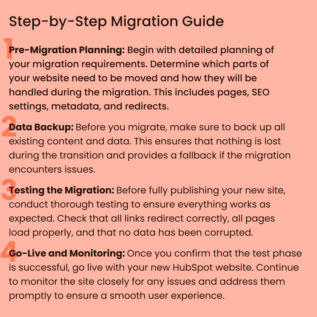 step by step HubSpot website migration guide