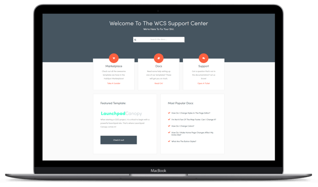 Web Canopy Studio support center is launched