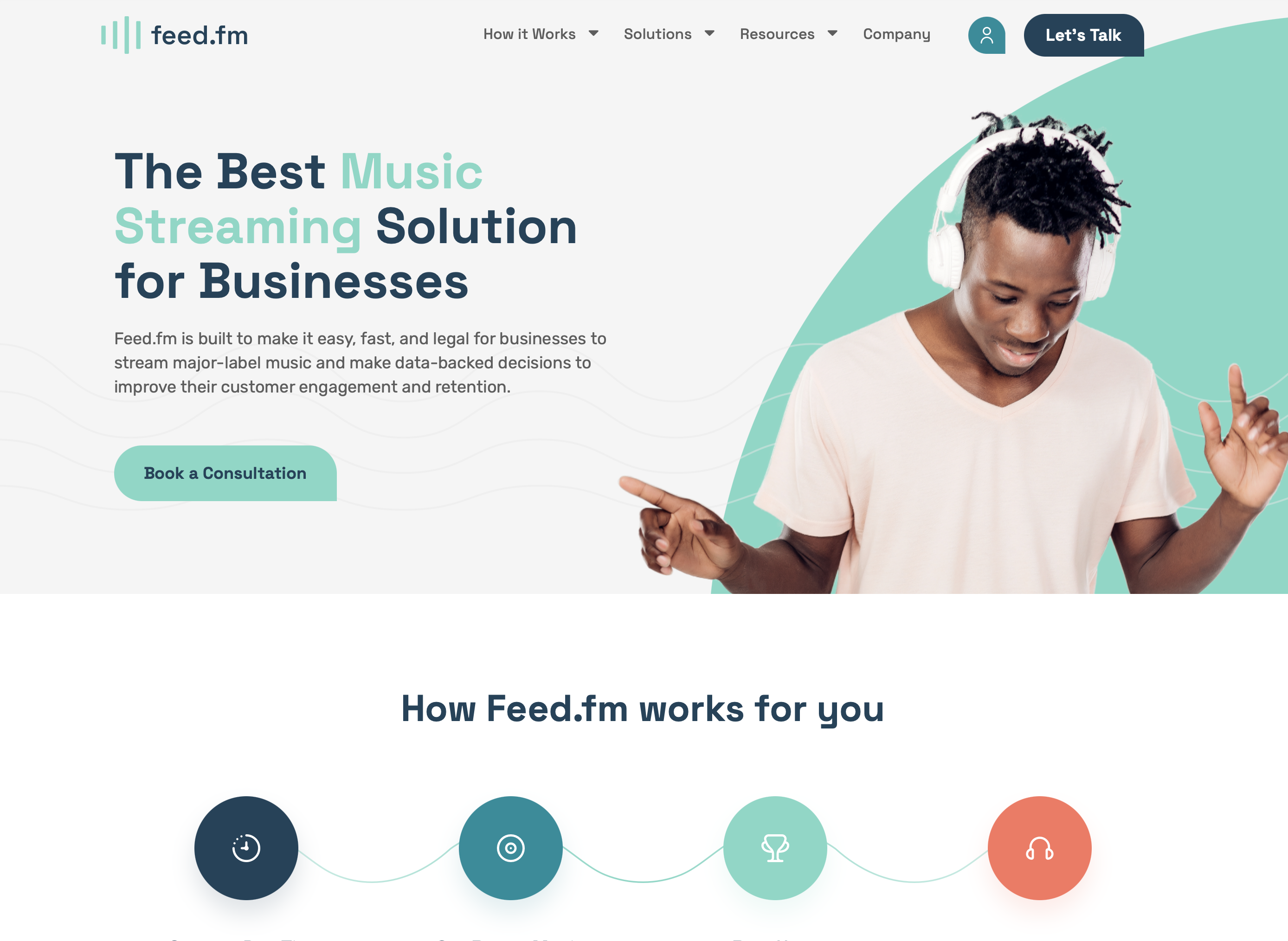 Feed FM Landing page
