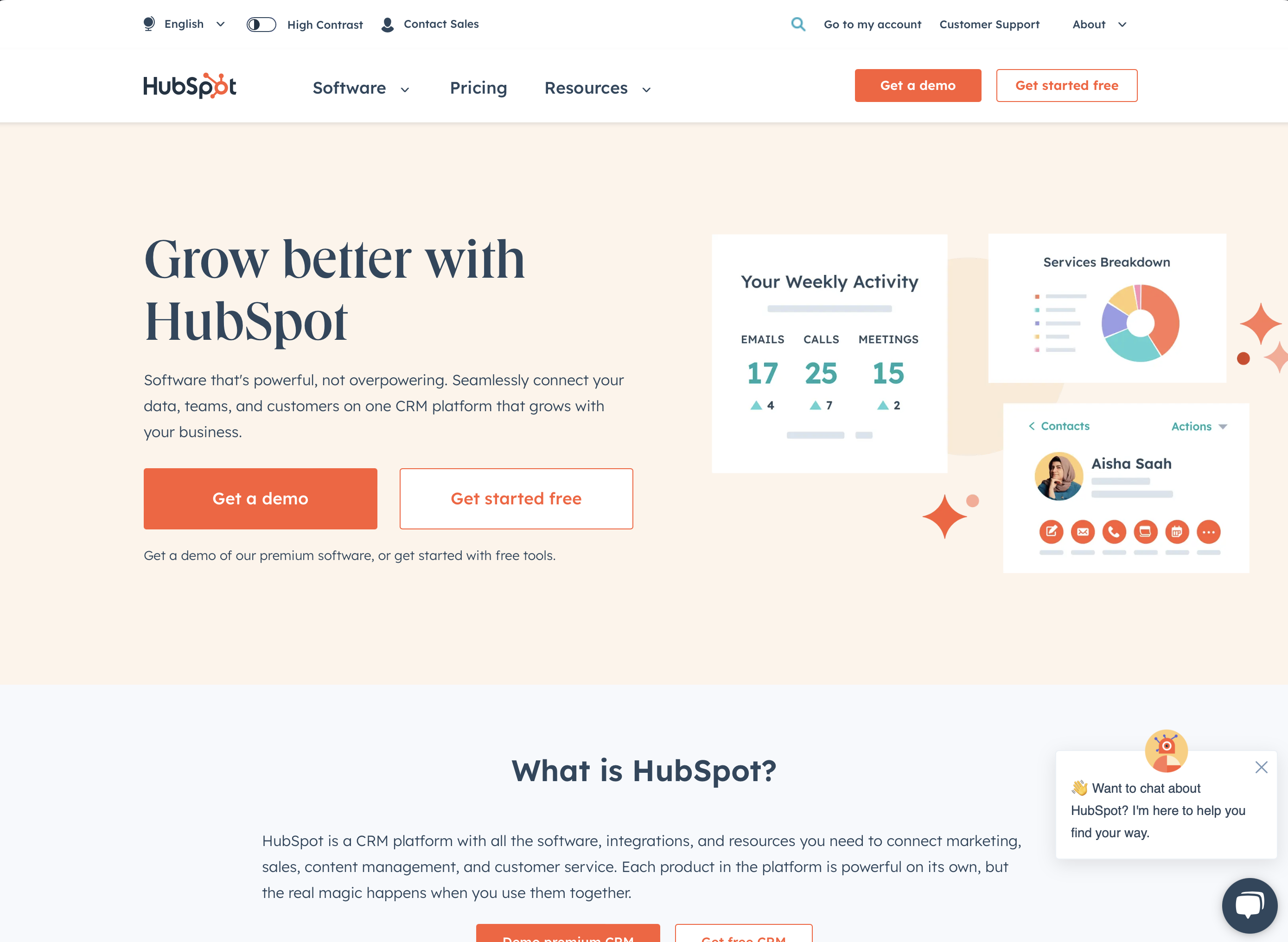 Hubspot Homepage