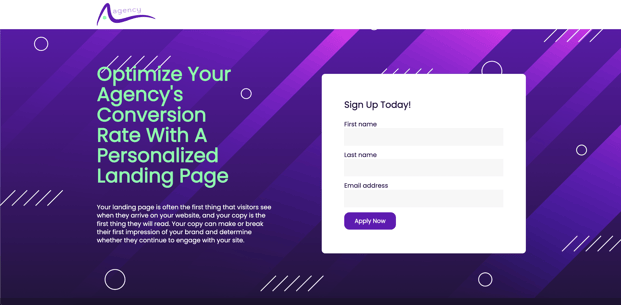 landing page example