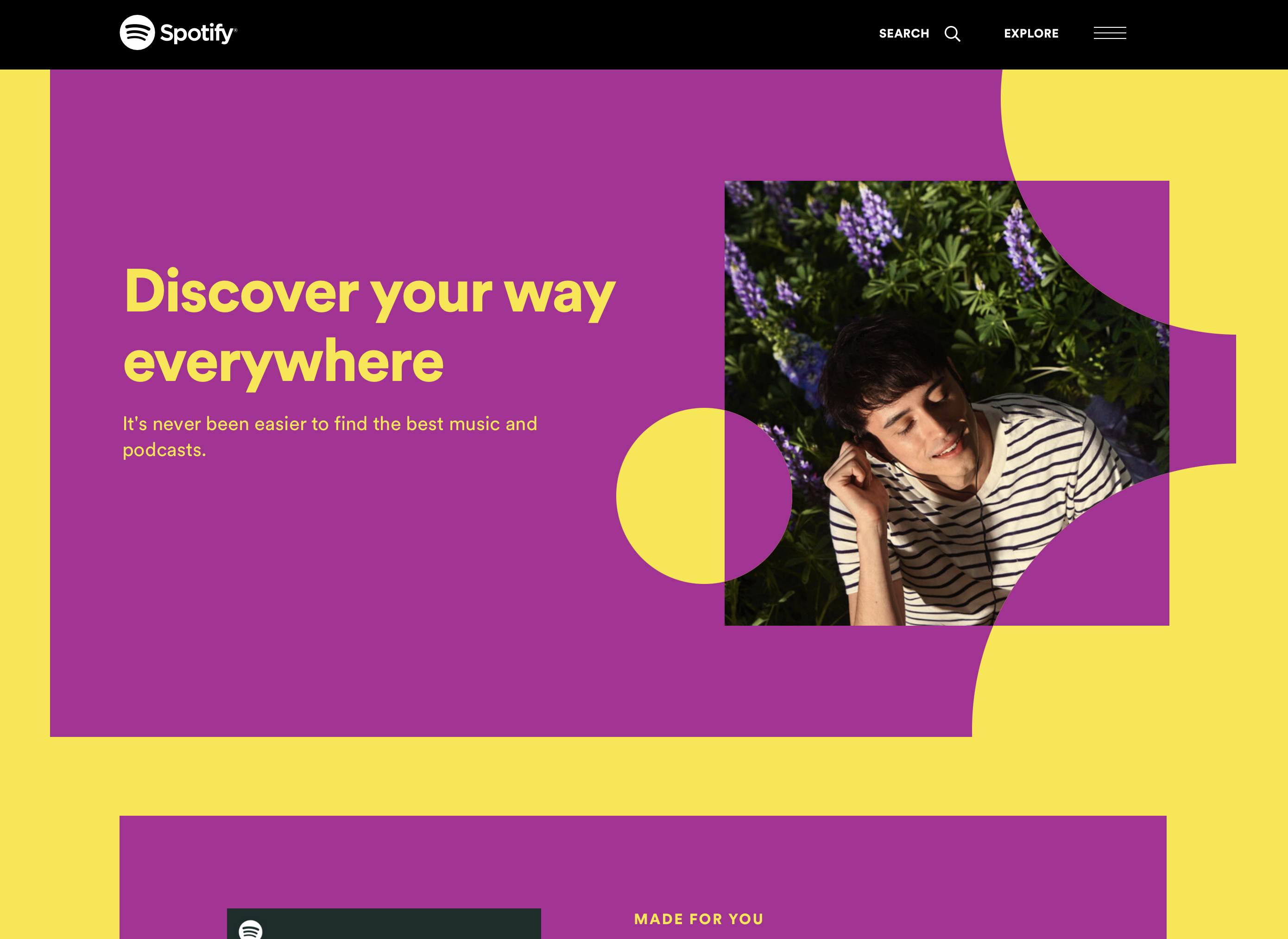 Spotify Homepage