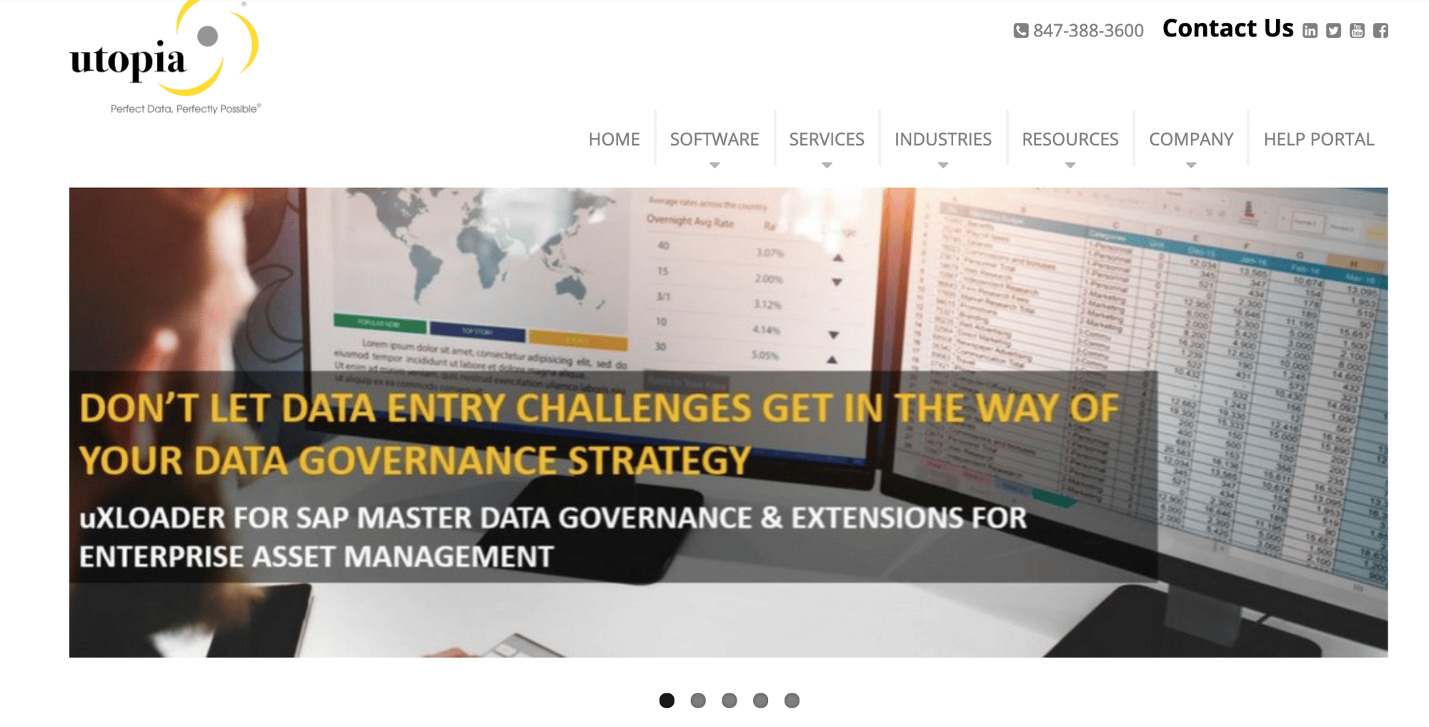Utopia old homepage screenshot