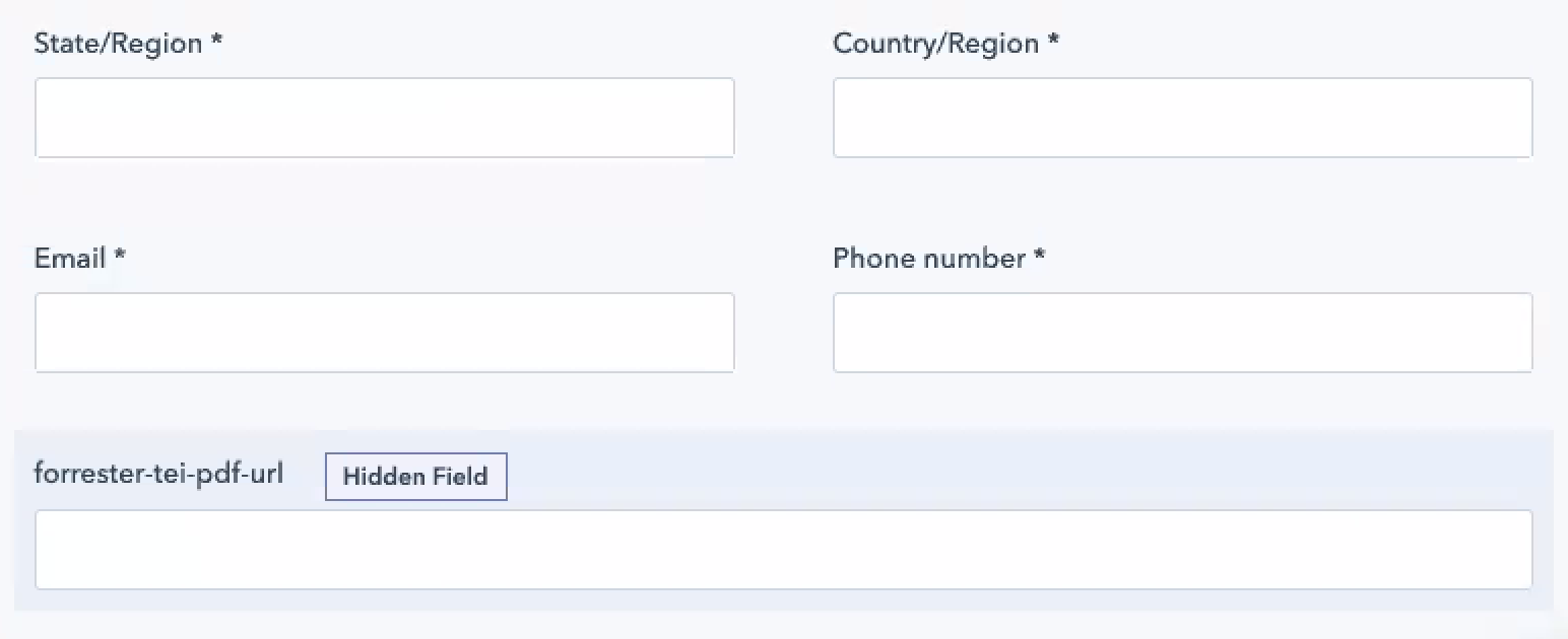 Form input fields