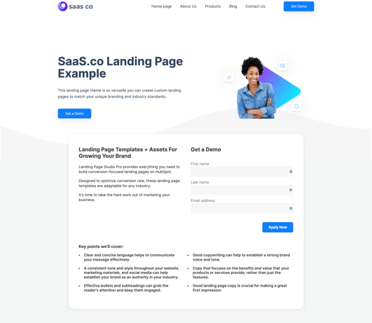 great landing page examples