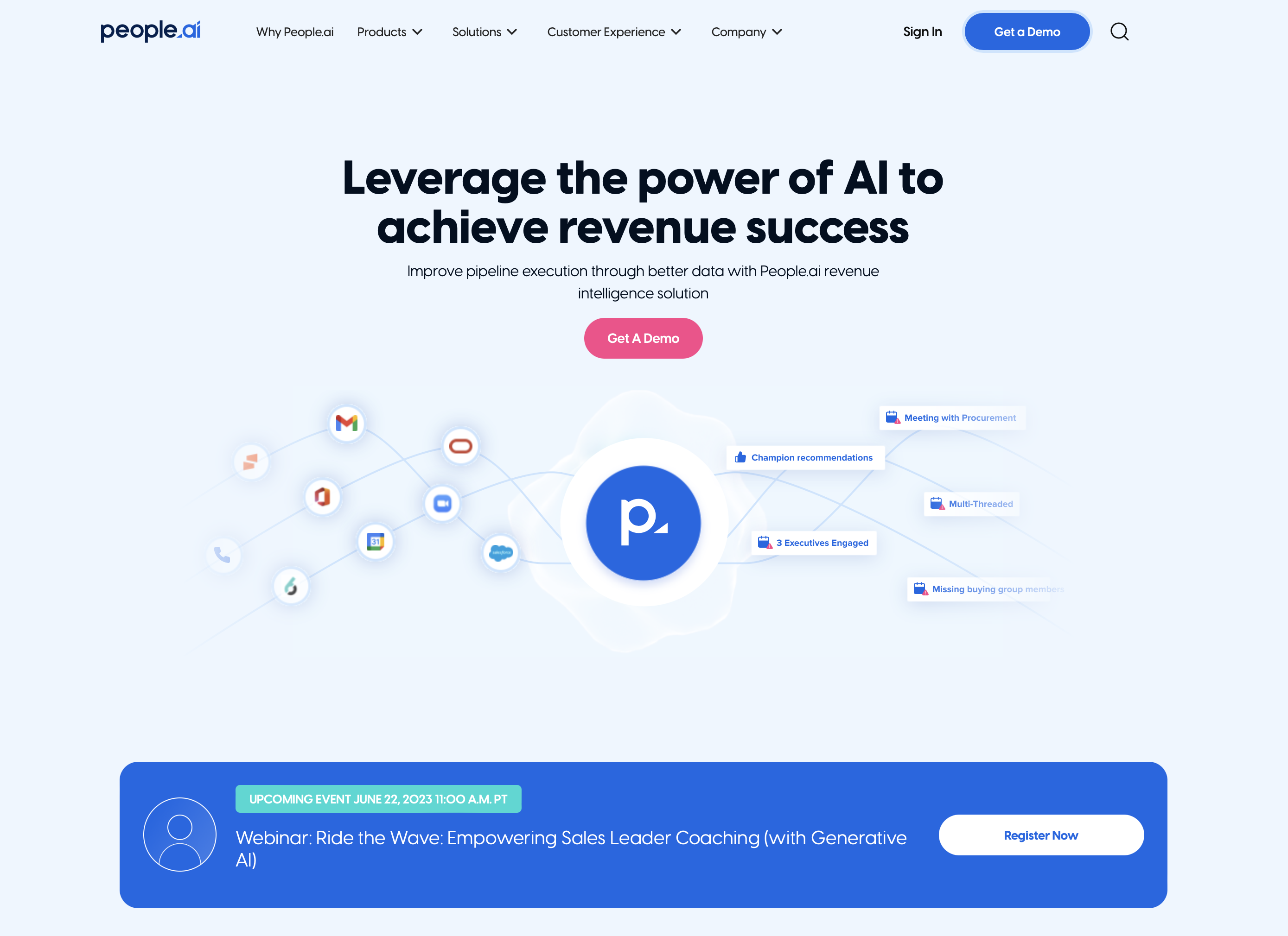 people.ai homepage